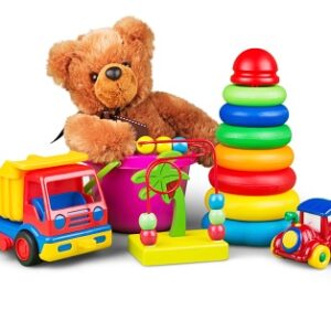 Toys collection isolated on  background